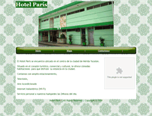 Tablet Screenshot of hotelparismerida.com